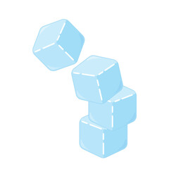 Ice cubes cartoon vector. Ice cubes drop. 