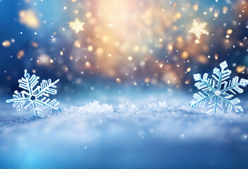 Wonderful Merry christmas snowflakes winter banner design