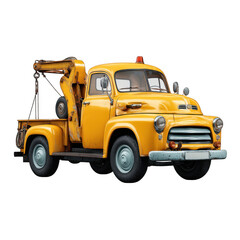 Fototapeta premium Tow truck isolated on white and transparent background.
