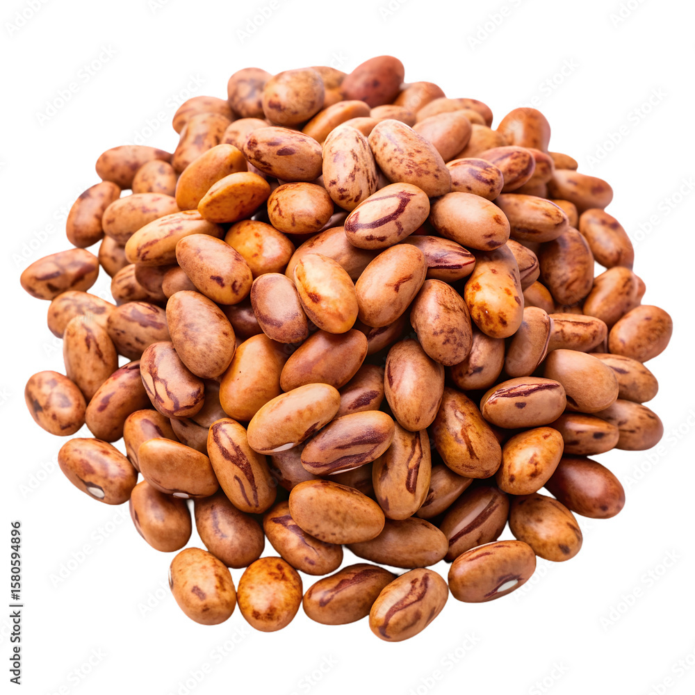 Poster pinto beans isolated on transparent surface png transparent background