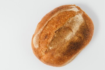 Fresh bread isolated on white background