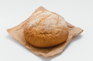 Fresh bread isolated on white background