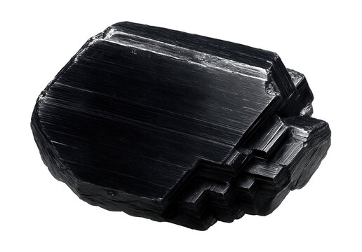 Ilmenite showing a black, metallic sheen and tabular crystals