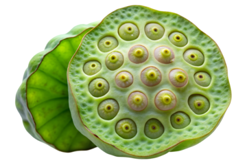 Lotus seed isolated on transparent surface PNG transparent background