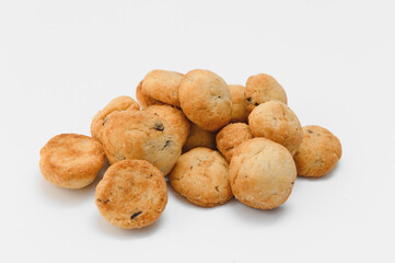 Fresh pastries. Delicious cookies on a white background