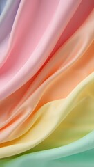 Pastel rainbow fabric background texture for fashion design and textile art projects