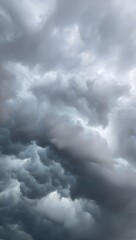 Ominous mammatus clouds stormy weather sky nature cloudscape atmospheric phenomenon