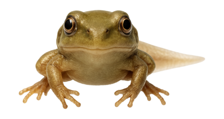 Froglet with front limbs beginning to form and tail shortening