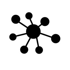 molecule icon vector on white background