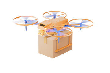 3d rendering logistics transportation drone