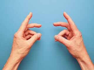 Hand position for mudra no. 6 in Jin Shin Jyutsu, alternative healing method or self-help concept