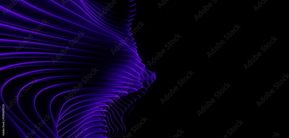 Poster abstract background curved pattern in design 3d render