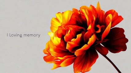 condolence card with flowers in loving memory illustrated animation
