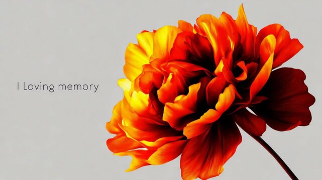 condolence card with flowers in loving memory illustrated animation
