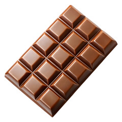 Obraz premium Chocolate bar isolated on transparent surface PNG transparent background