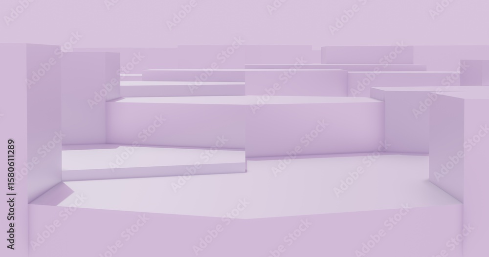 Poster podium geometric shape with space for object minimal background 3d render