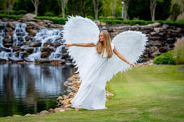 Serenity in White: The Poise of an Angel
