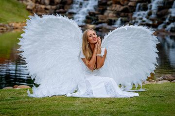 Serenity in White: The Poise of an Angel
