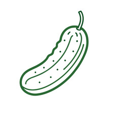 vector illustration of a cucumber