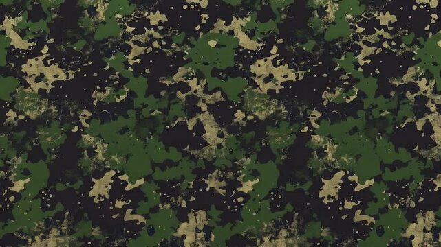 Abstract camouflage background with green and brown colors. Suitable for military themes, clothing design, textures in graphic design.
