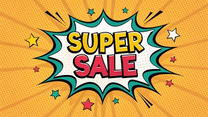 Super sale banner mockup with vibrant tropical