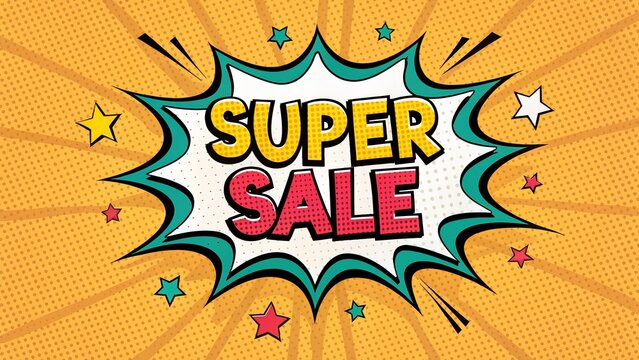 Super sale banner mockup with vibrant tropical