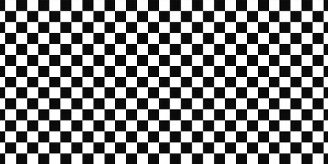 Fototapeta premium Black and white checkered pattern, Checkerboard seamless pattern