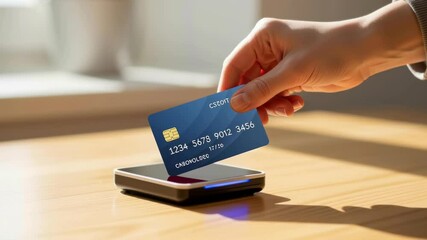 Contactless payment transaction demonstration cozy interior setting financial technology in action close-up viewpoint convenience of modern digital payments - Powered by Adobe