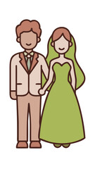 Wedding Couple Illustration & Photo Pack