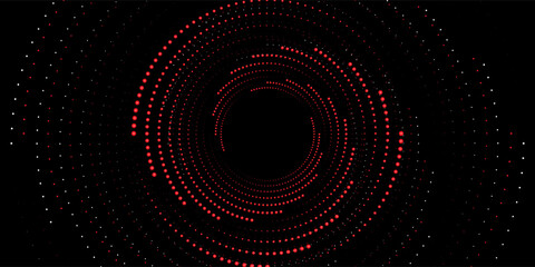 Modern abstract background. Spiral logo  icon or design element. Black dots on a white background and white dots simple good
