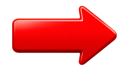 A red arrow pointing right isolated on transparent background