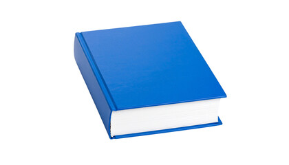 Navy Blue Hardcover Novel Standing Alone on White Surface