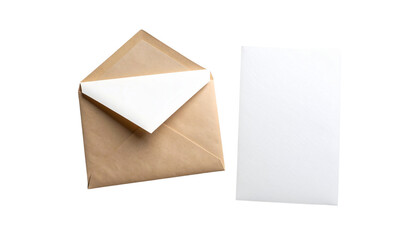 Minimalist Invitation Card and Envelope on Clean White Background