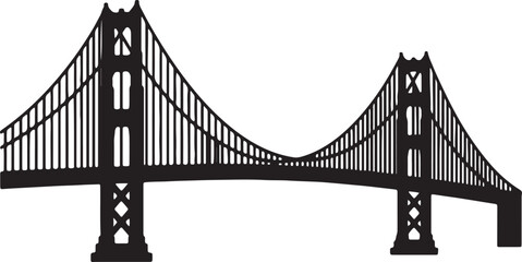 Obraz premium Silhouette of the iconic golden gate bridge in san francisco california usa