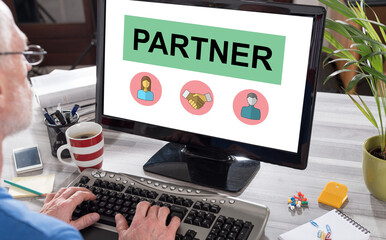 Partner concept on a computer