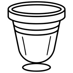 Medical Sample Cup Line Art Illustration