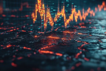 Currency crisis concept with falling exchange rates and broken digital forex screens 
