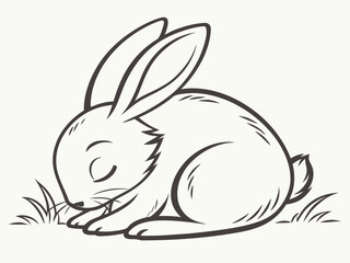 Obraz premium vector illustration of a rabbit