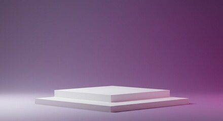 Fototapeta premium Elegant product stand on clean, pastel-inspired canvas