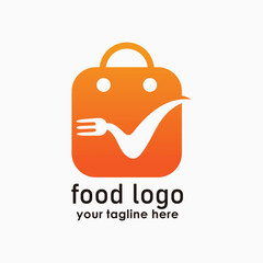 shopping food logo design template, restaurant icon design, fast food mobile logos