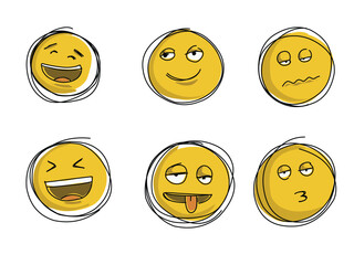Fototapeta premium Emoji face character.eps