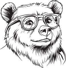 vector illustration of cartoon bear
