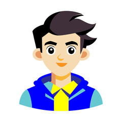 boy logo, Beauty boy face icon vector.