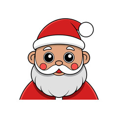 Happy Santa Claus is smiling