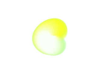 Blue orange green yellow gradient shape isolated PNG. Transparent trendy overlay on soft blurry background with smooth glowing flow for modern poster, header or design element