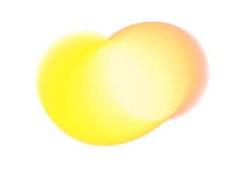 Blue orange green yellow gradient shape isolated PNG. Transparent trendy overlay on soft blurry background with smooth glowing flow for modern poster, header or design element