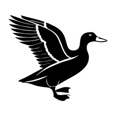 A Duck Silhouette Vector Illustration
