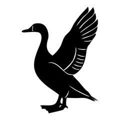 Fototapeta premium A Duck Silhouette Vector Illustration