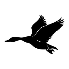 A Duck Silhouette Vector Illustration
