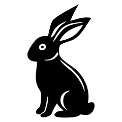 Obraz premium Rabbit Silhouette Vector illustration